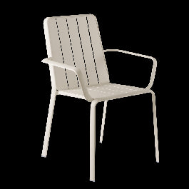 IDAHO NATERIAL BEIGE ALUMINIUM ARMCHAIR WITH ARMRESTS