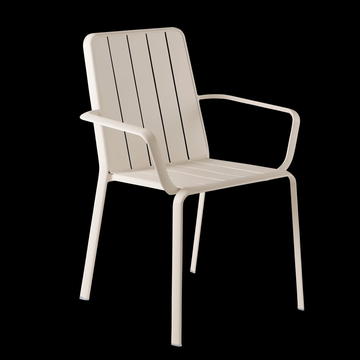 IDAHO NATERIAL BEIGE ALUMINIUM ARMCHAIR WITH ARMRESTS