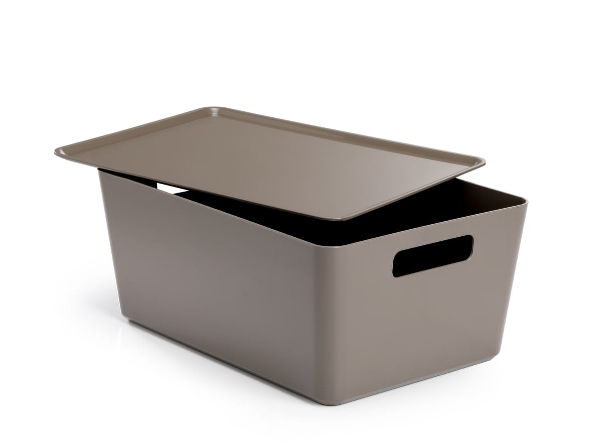 Bricocenter CONTAINER WITH LID R-BOX1 LARGE DOVE GREY 33X24X14 CM