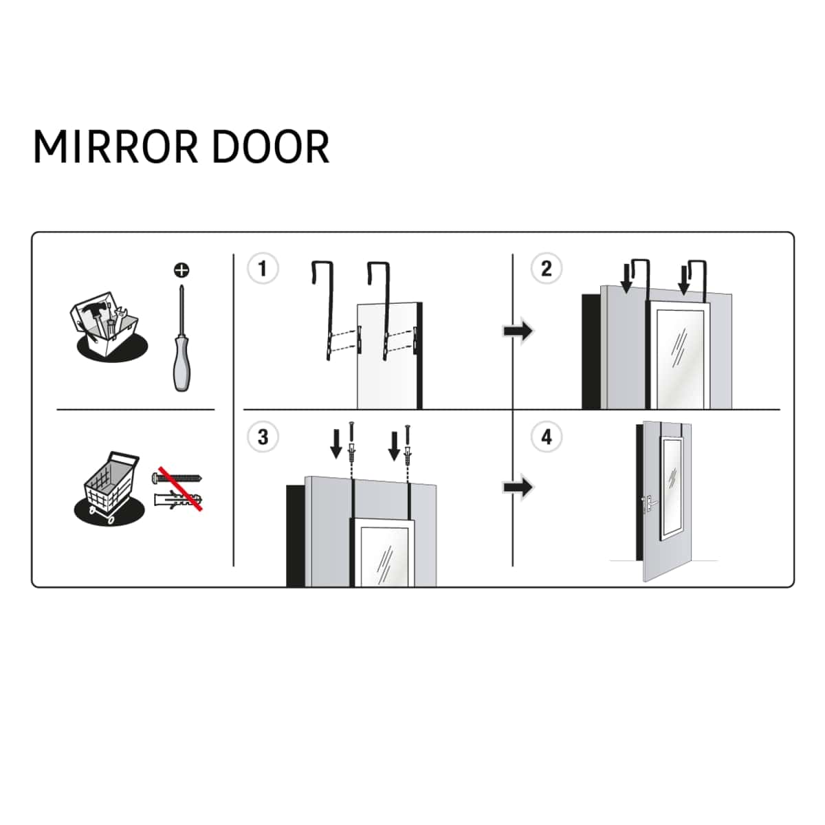 Bricocenter BLACK DOOR MIRROR 30X120CM