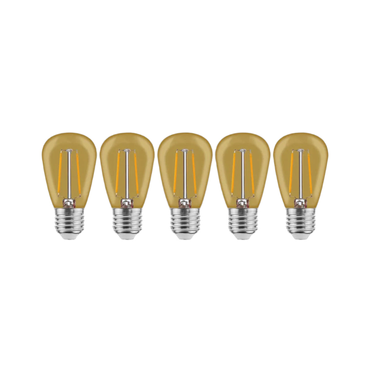 Bricocenter 5 LED BULBS FOR GARLAND E27=25W AMBER PEAR IP44
