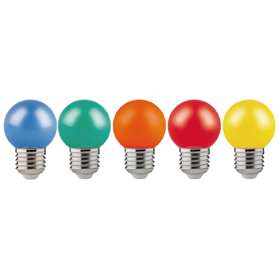 Bricocenter 5 LED BULBS FOR GARLAND E27=25W COLOURED SPHERE IP44