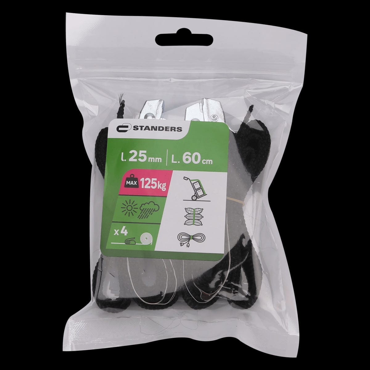 Bricocenter MINI STRAP W/BUCKLE 25MMX60CM 4PCS