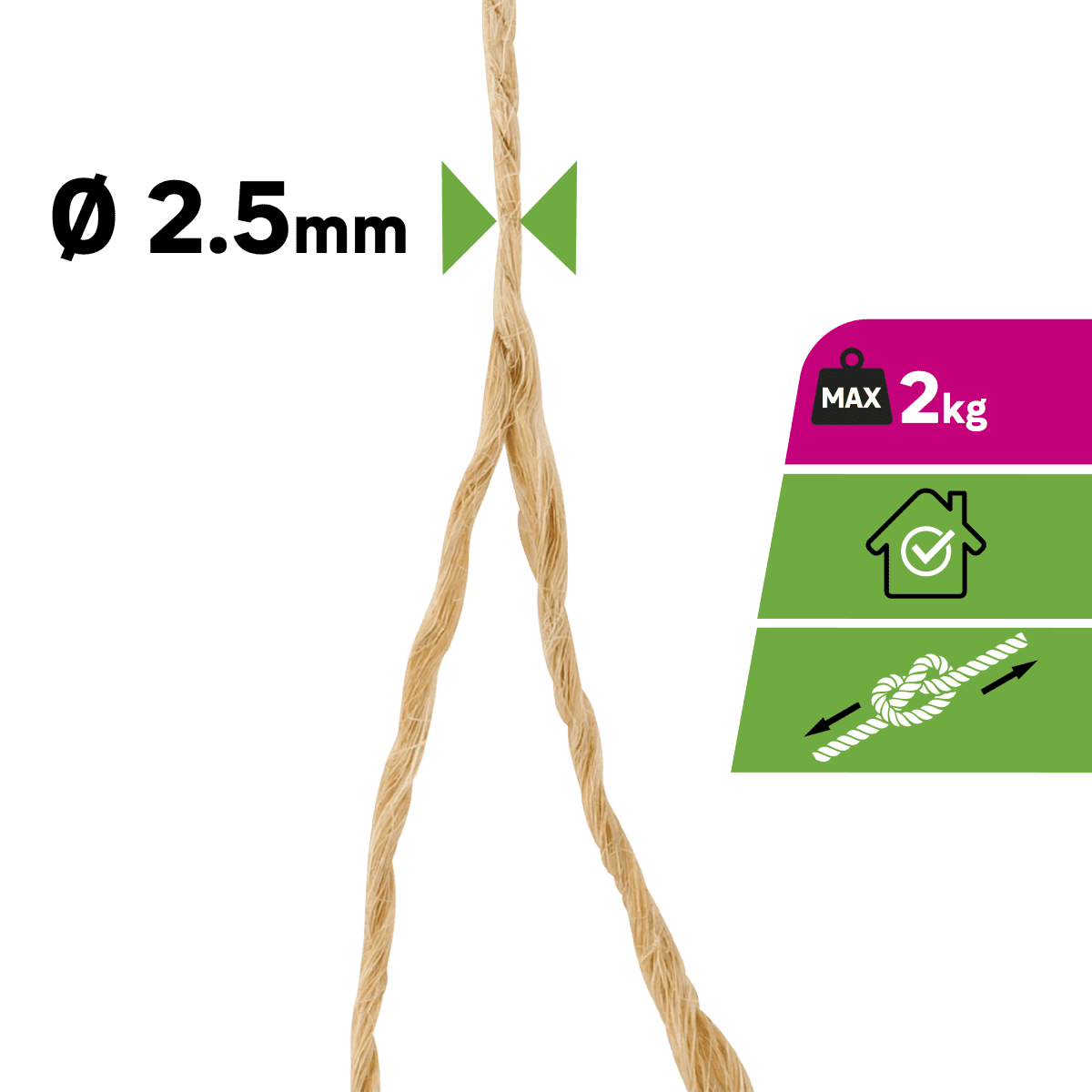 JUTE YARN D2.5MM 30M