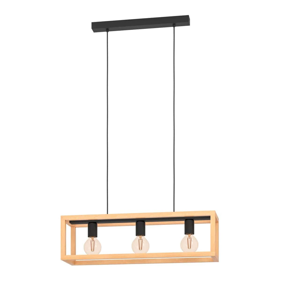 Bricocenter ELGORT CHANDELIER NATURAL WOOD L70 3XE27=40W