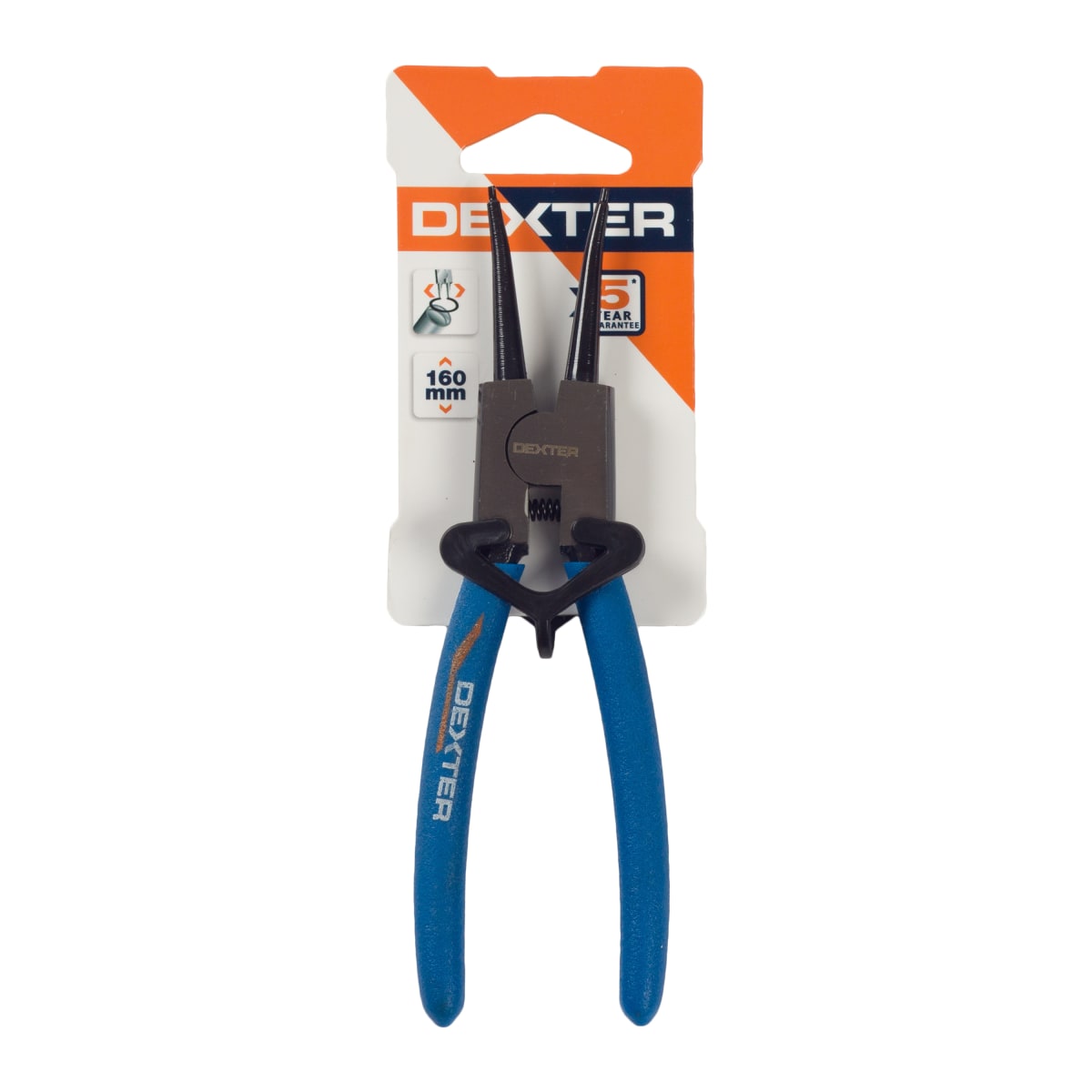 DEXTER 160 MM CHROME VANADIUM STRAIGHT NOSE PLIERS FOR INNER RINGS