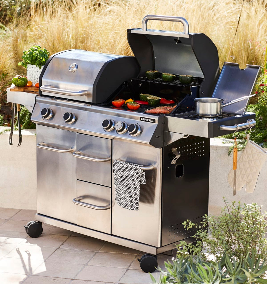 Bricocenter NATERIAL HUDSON 4-BURNER GAS BBQ