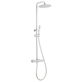 SHOWER KIT PLANO W/THERMOSTAT CHROME SHOWER HEAD DIAM 25 CM