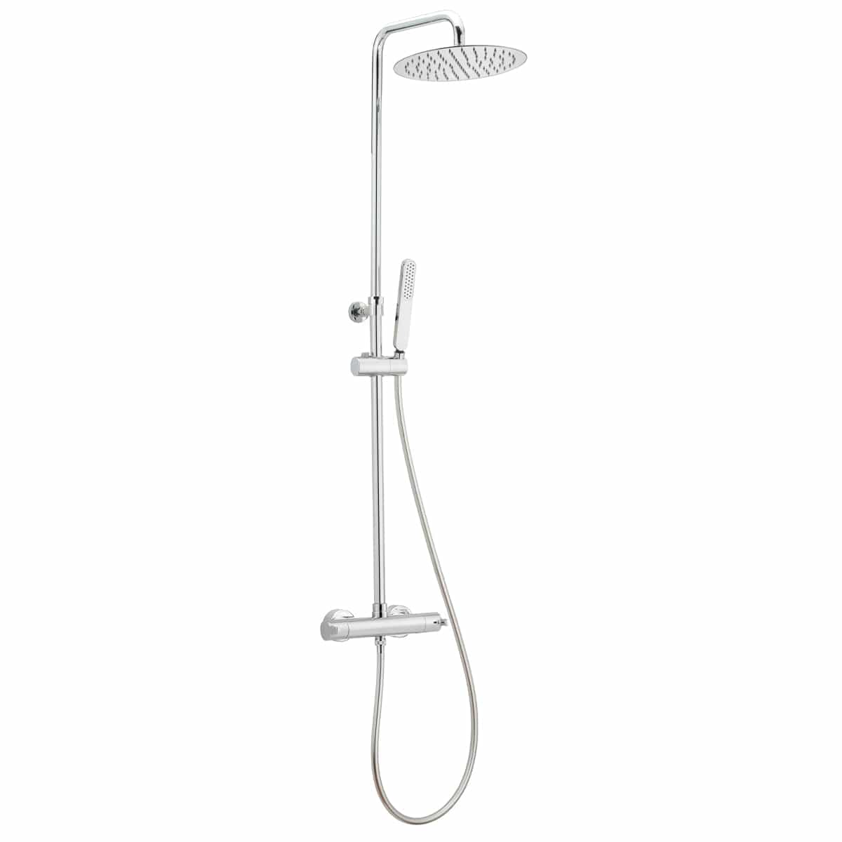 Bricocenter KIT DOCCIA PLANO C/TERMOSTATICO CROMO SOFFIONE DIAM 25 CM