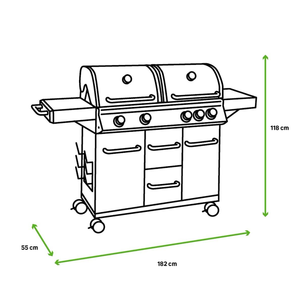 Bricocenter NATERIAL HUDSON 4-BURNER GAS BBQ