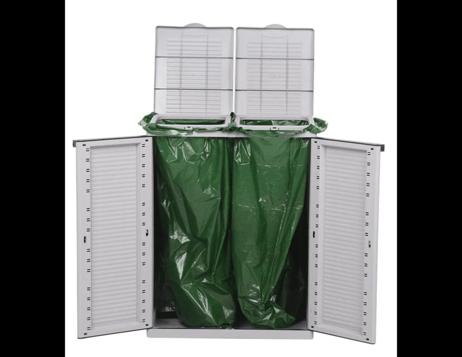 Bricocenter ECOLINE 2 GREY RESIN RECYCLING CABINET W68XP39XH88,7