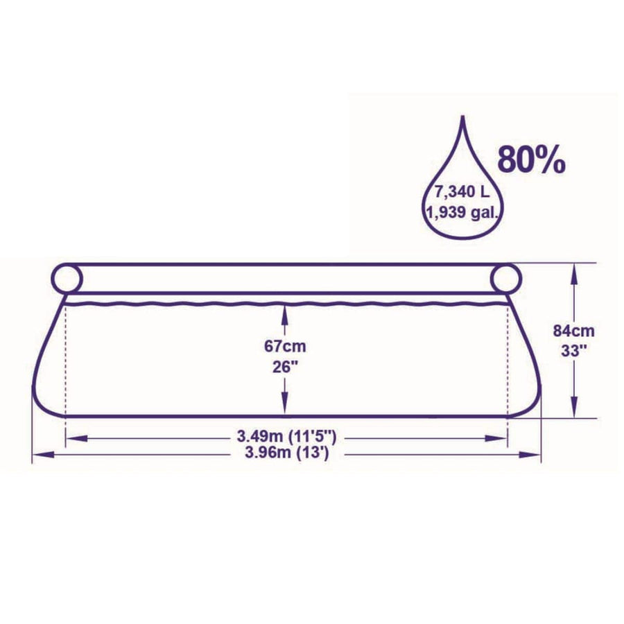 Bricocenter BESTWAY - easy inflatable above ground pool set d.396 h.76cm