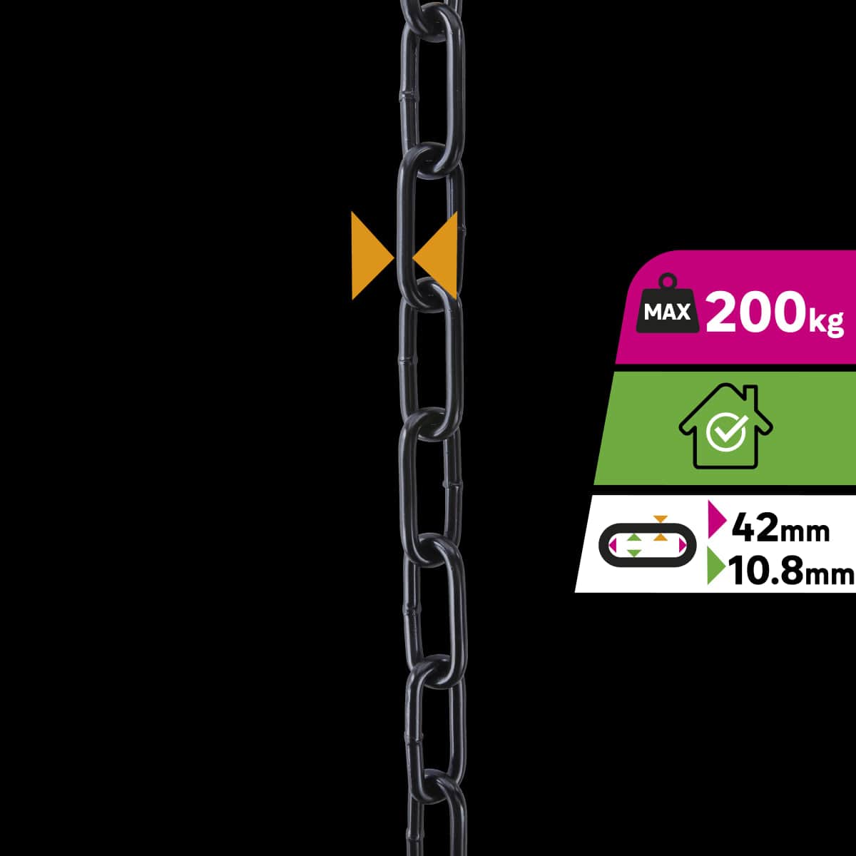 Bricocenter LONG LINK CHAIN ACC BLACK D6MM 1.5M
