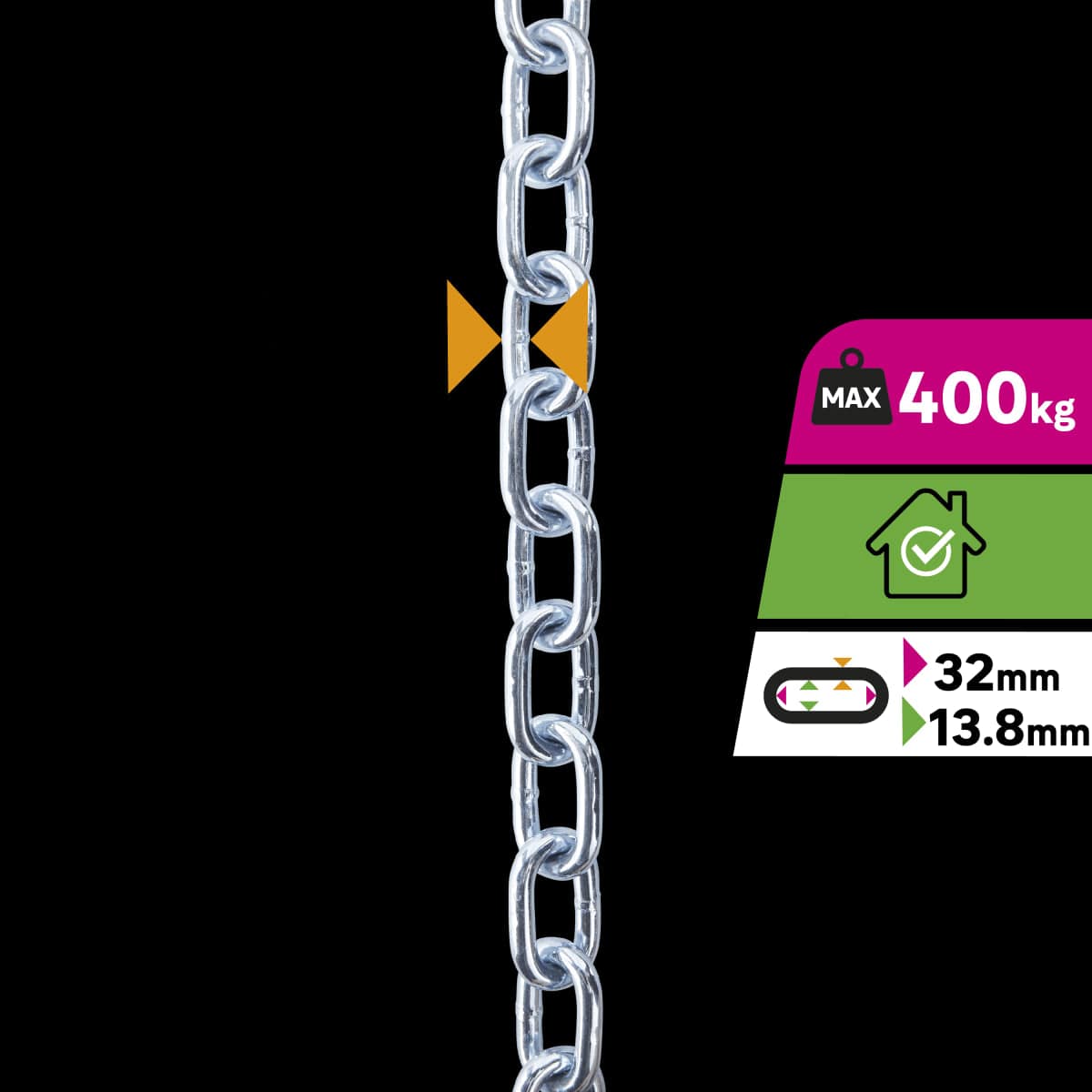 Bricocenter SHORT LINK CHAIN ACC ZINC D8MM 2.5M