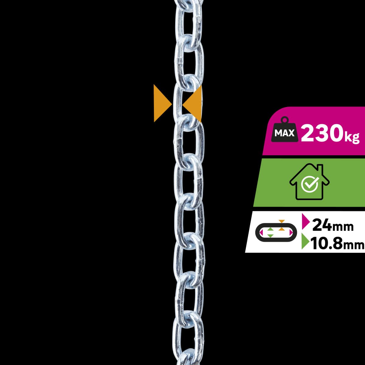 Bricocenter SHORT LINK CHAIN ACC ZINC D6MM 2.5M