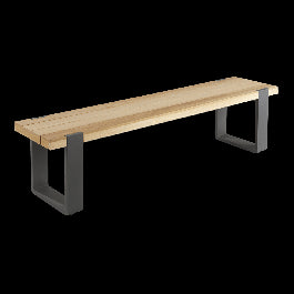 BERMEO NATERIAL BENCH 180X40X45 ALUMINUM TEAK