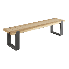 BERMEO NATERIAL BENCH 180X40X45 ALUMINUM TEAK