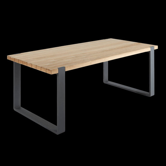 Bricocenter BERMEO NATERIAL BERMEO FIXED TABLE 210X100X78 ALUMINUM TEAK