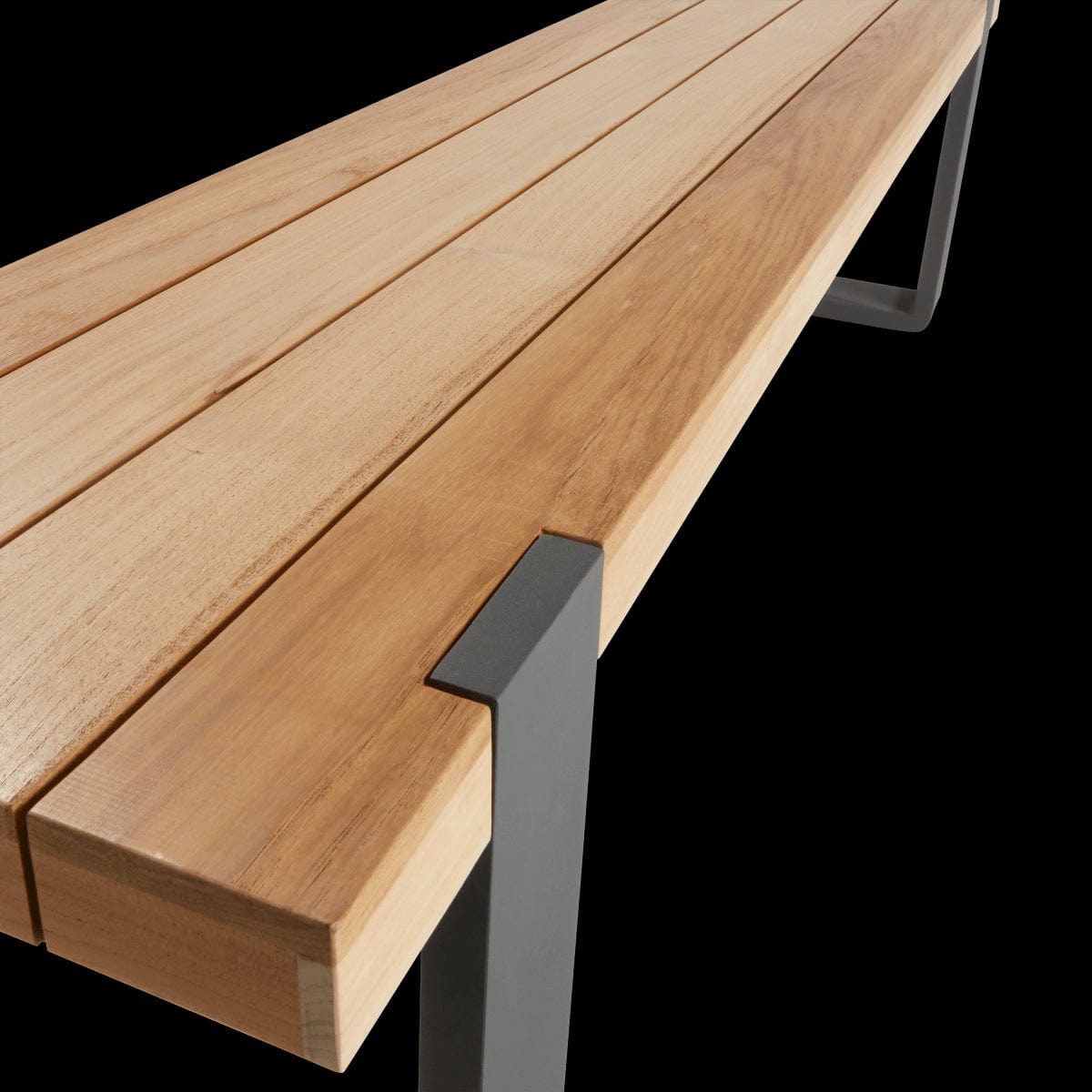 Bricocenter BERMEO NATERIAL BENCH 180X40X45 ALUMINUM TEAK