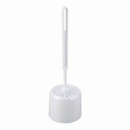 FUNKY WHITE PLASTIC TOILET BRUSH HOLDER