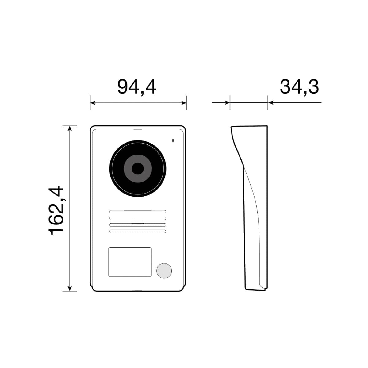 Bricocenter SINGLE-HOUSE VIDEO DOOR PHONE 7 INCH HANDSFREE INTERCOM SOFT TOUCH ENTRANCE PANEL IP44