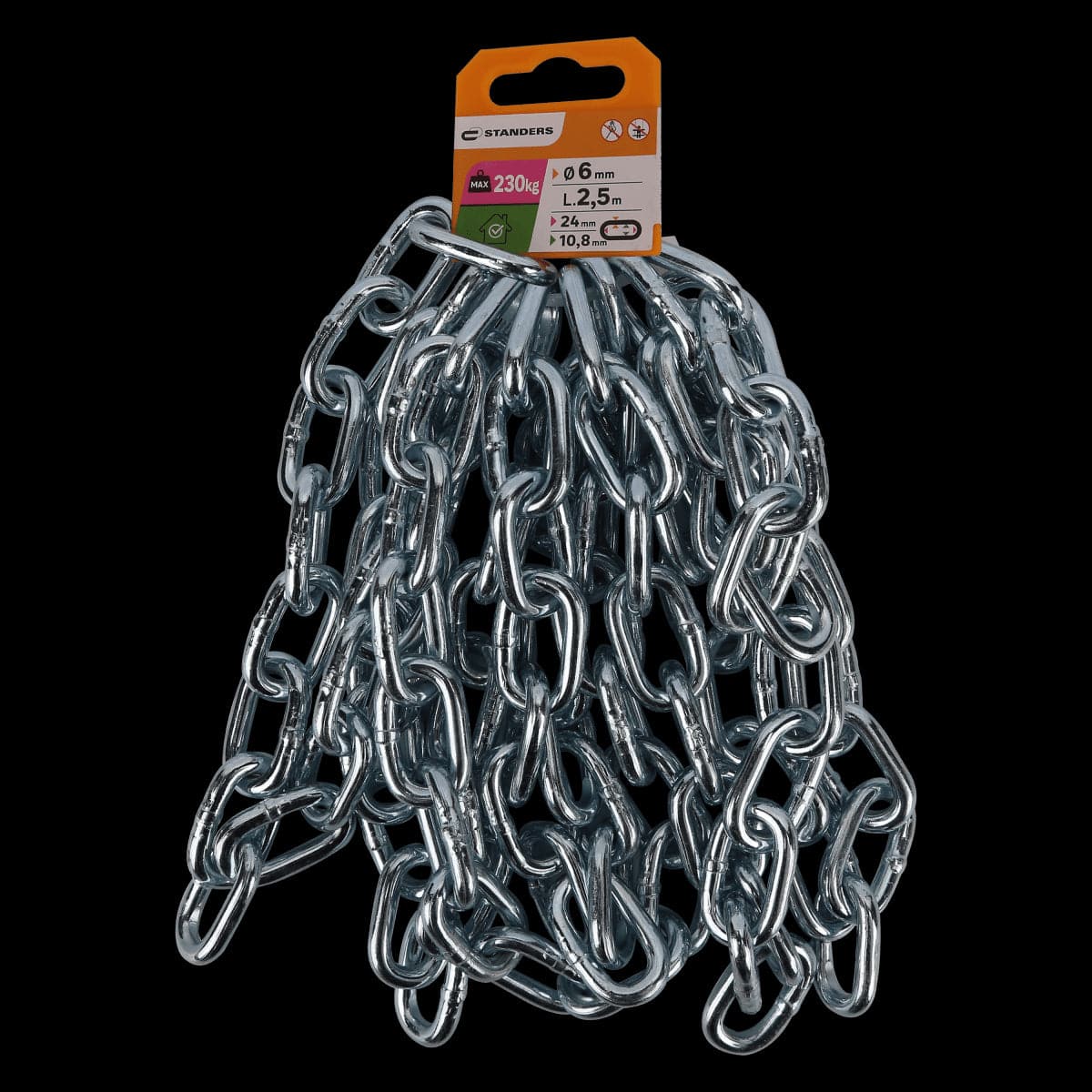 Bricocenter SHORT LINK CHAIN ACC ZINC D6MM 2.5M