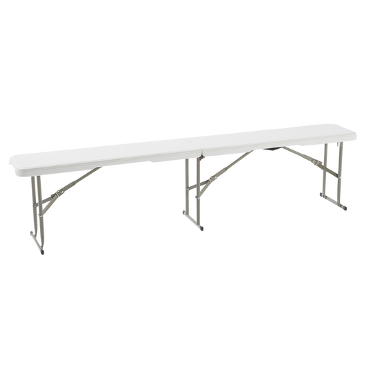 Folo 183x28 beer garden bench in white resin