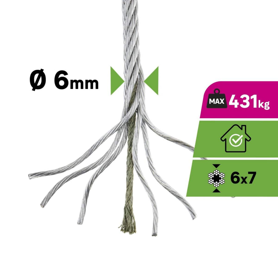 Bricocenter GALVANIZED STEEL CABLE D6MMX5M