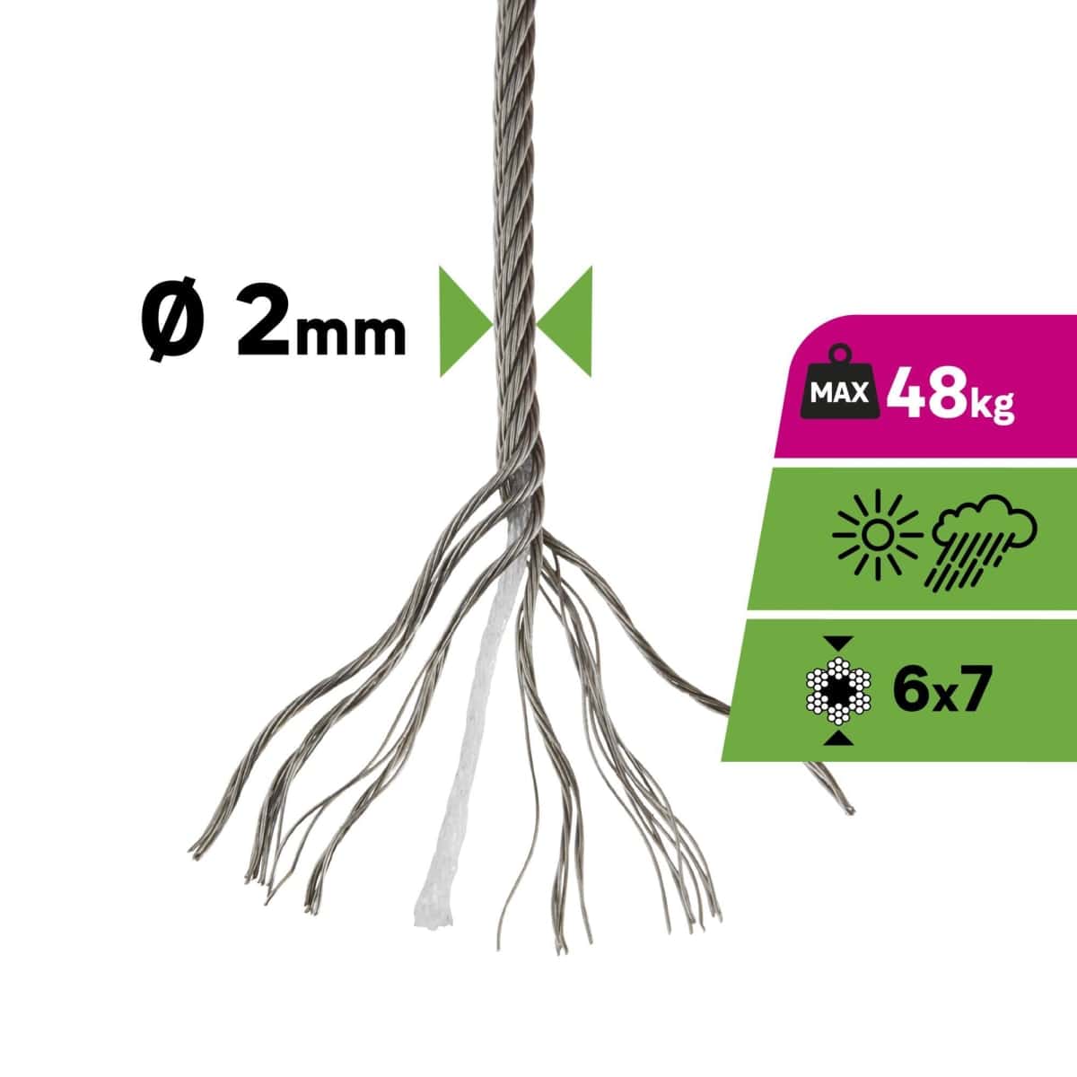 Bricocenter CAVO ACCIAIO INOX A4 D2MM 10M