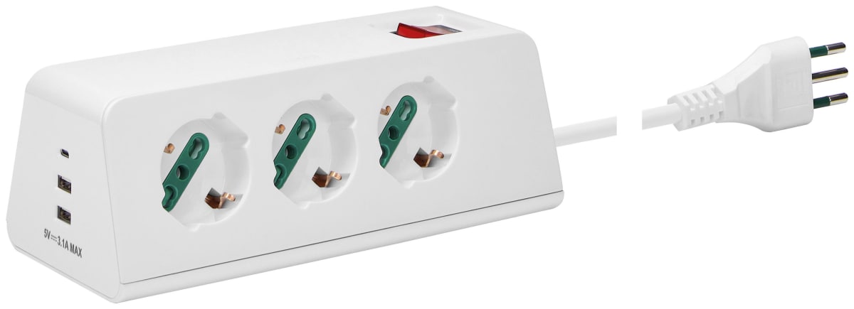 DESK MULTI-SOCKET 3+3