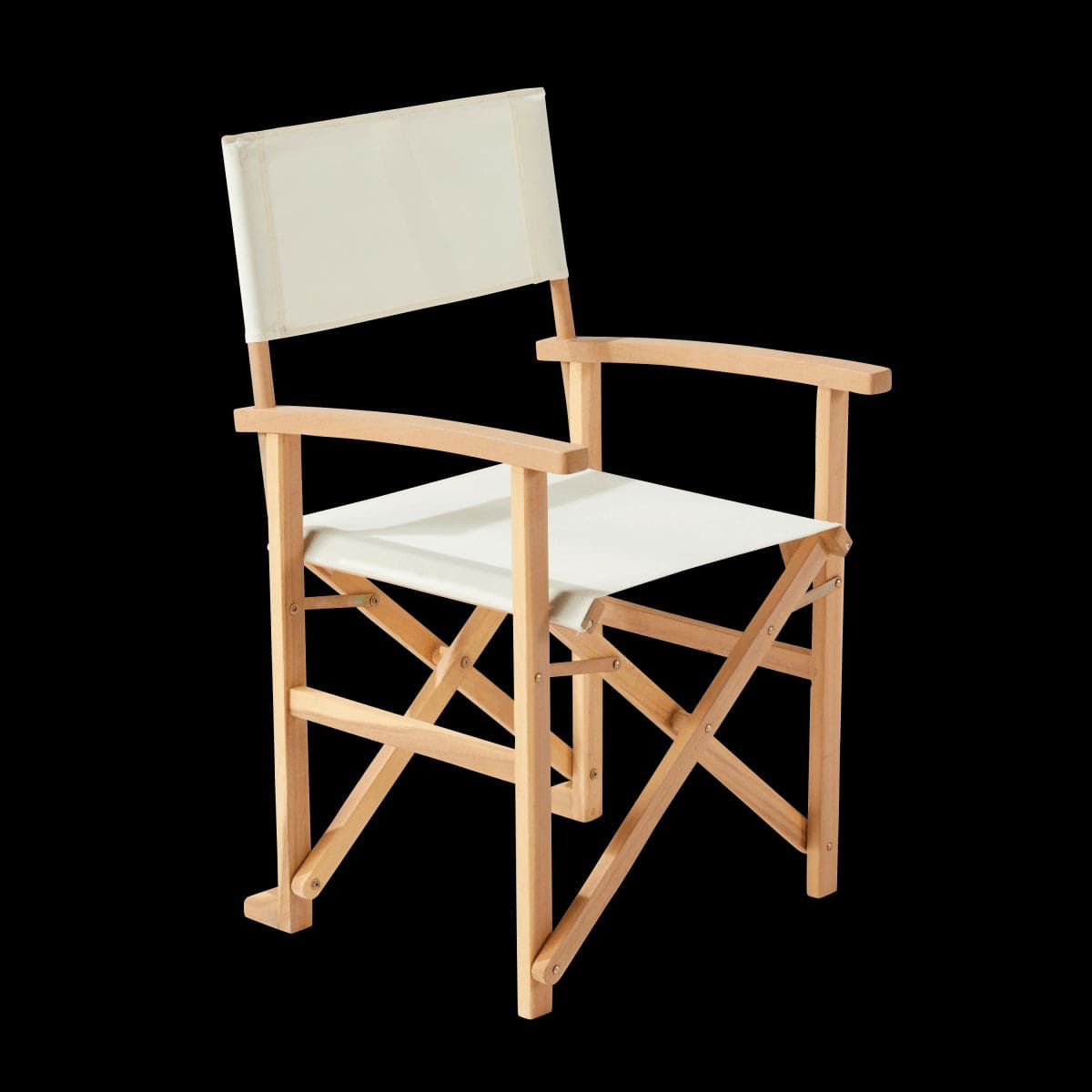 Bricocenter SOLIS NATERIAL - director chair, acacia FSC, 52.5x50.5x87cm, cream color