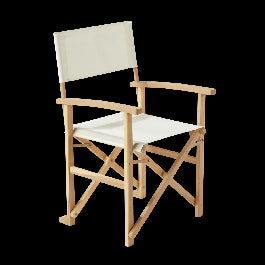 SOLIS NATERIAL - director chair, acacia FSC, 52.5x50.5x87cm, cream color