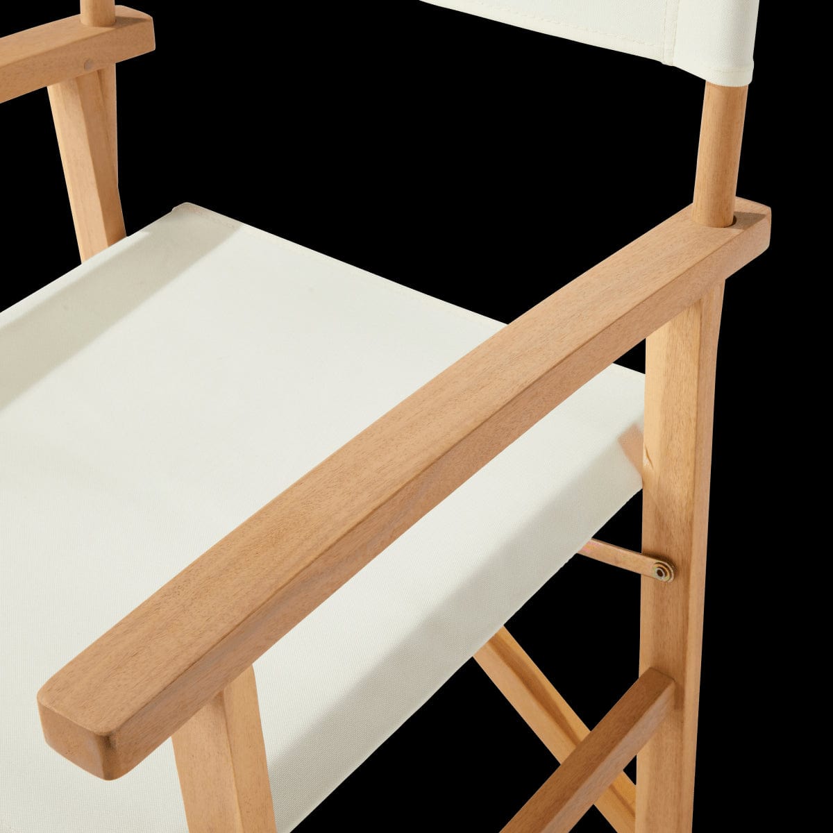 Bricocenter SOLIS NATERIAL - director chair, acacia FSC, 52.5x50.5x87cm, cream color