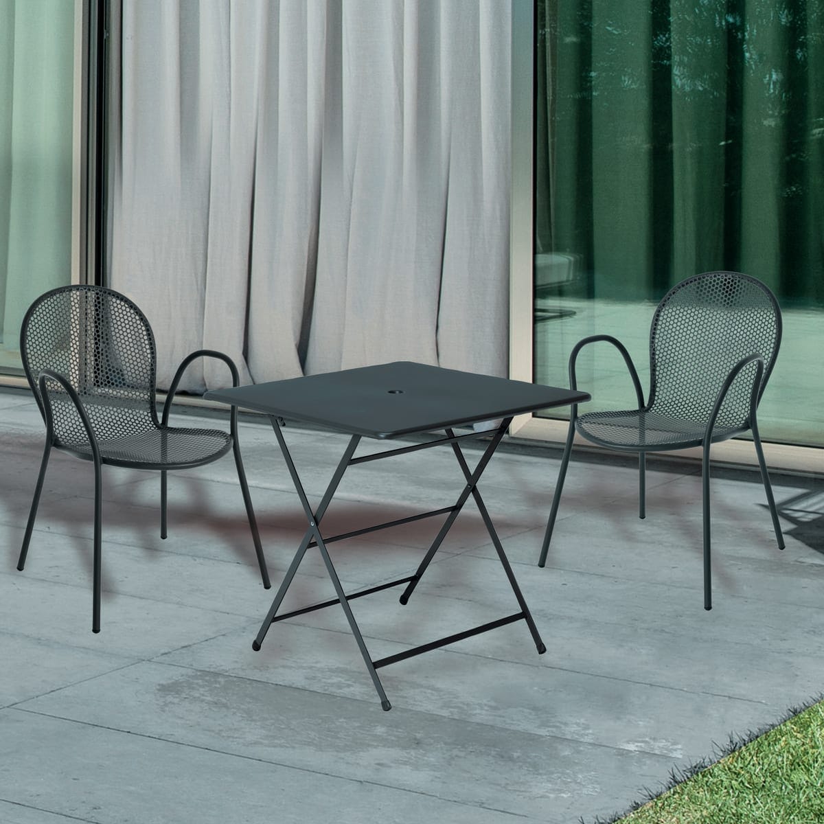 Bricocenter PIEGH TABLE. CASSIS 76X76cm anthracite