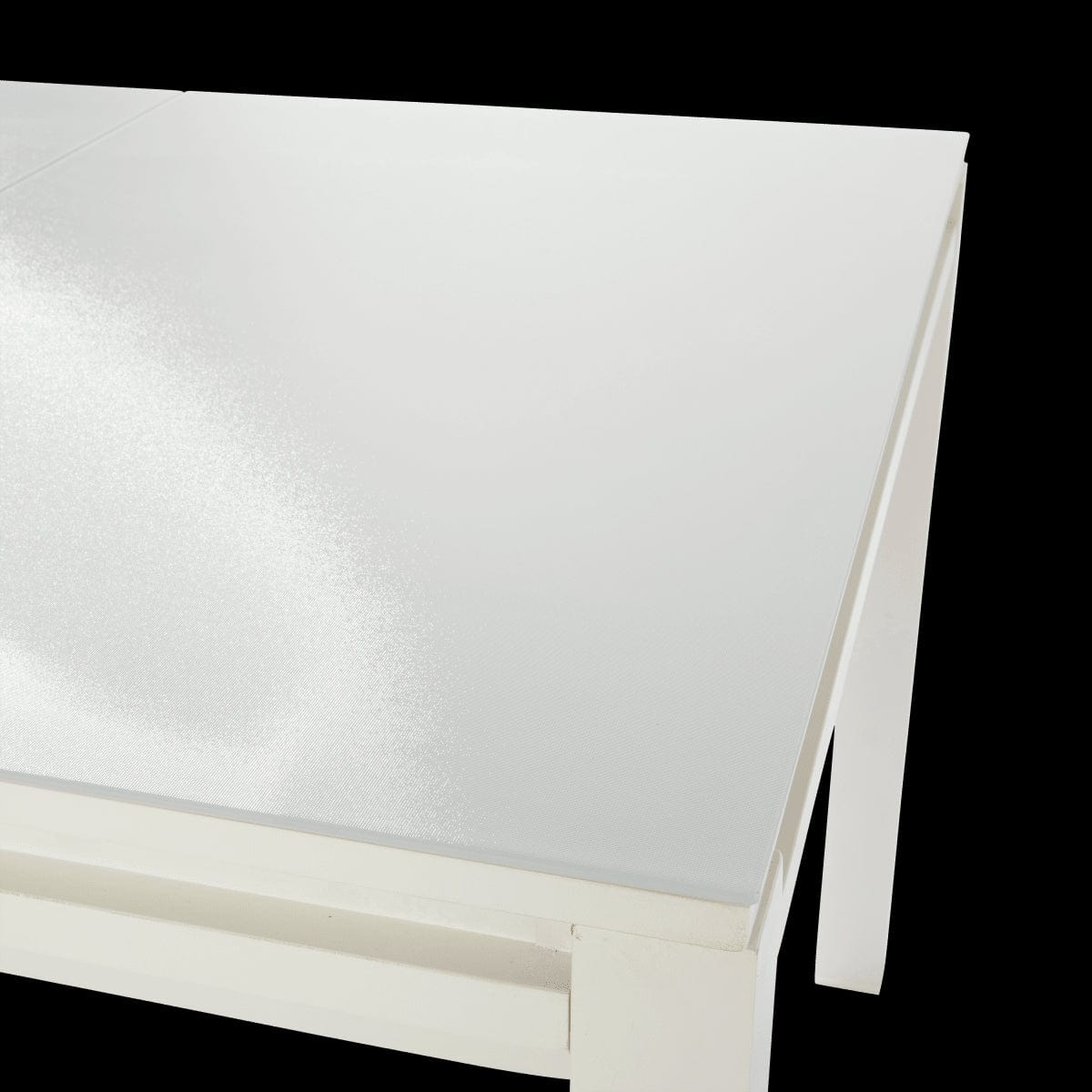 Bricocenter TABLE NATERIAL ODYSSEA II EASY ALUMINIUM GLASS 256/320X100 WHITE
