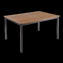 NATERIAL ORIS EXTENDABLE TABLE 102/147X147X75 ALUMINIUM EUCALYPTUS