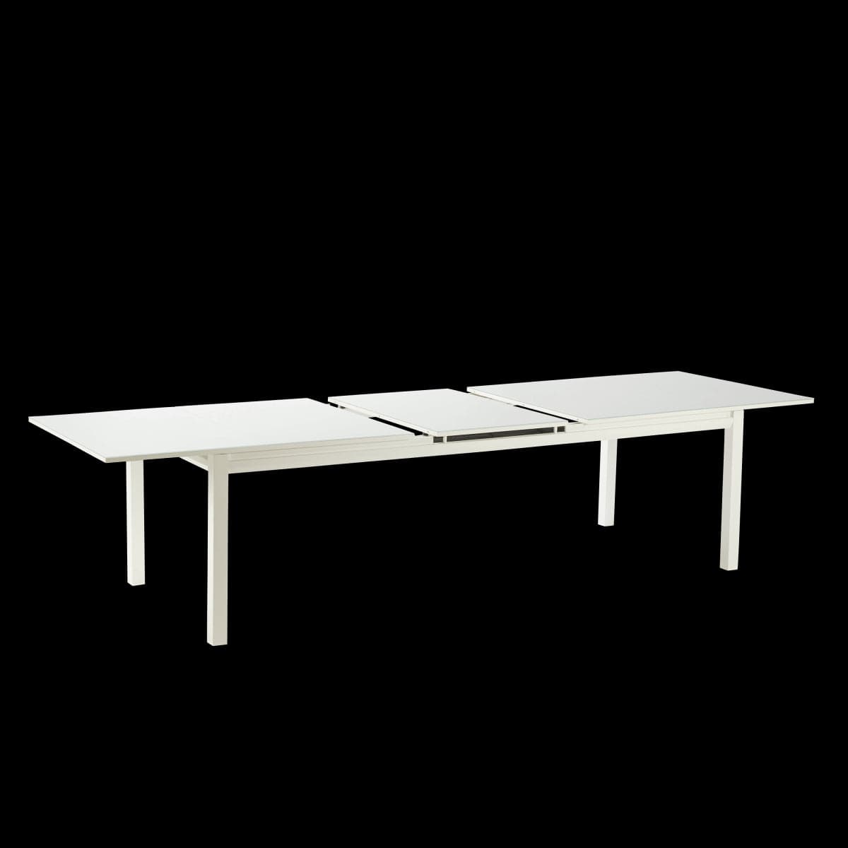 Bricocenter TABLE NATERIAL ODYSSEA II EASY ALUMINIUM GLASS 256/320X100 WHITE