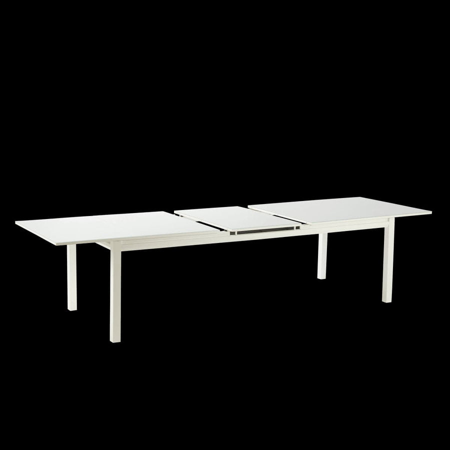 Bricocenter TABLE NATERIAL ODYSSEA II EASY ALUMINIUM GLASS 256/320X100 WHITE