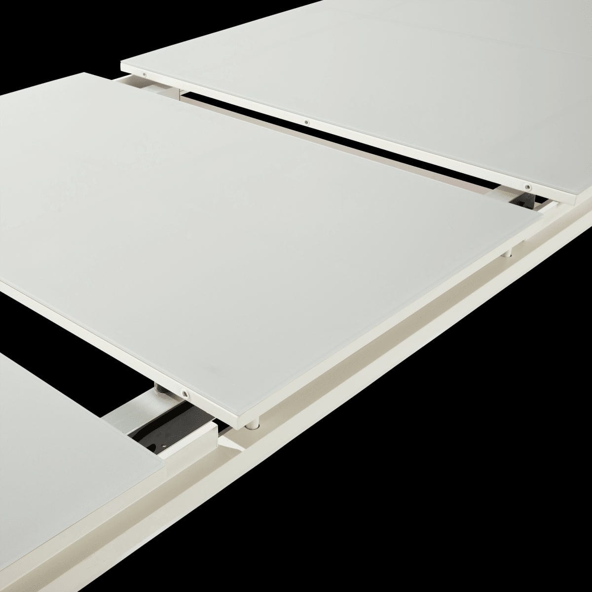 Bricocenter TABLE NATERIAL ODYSSEA II EASY ALUMINIUM GLASS 256/320X100 WHITE