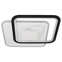 CEILING LIGHT CURRY METAL BLACK & WHITE 51X51X6CM LED 5200LM CCT DIMMABLE