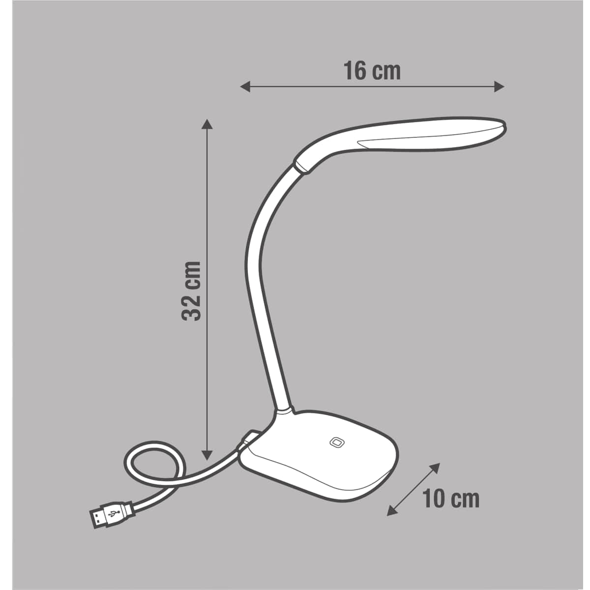 Bricocenter MURREY STUDIO LAMP PLASTIC BLACK H32 CM LED 3W TOUCH