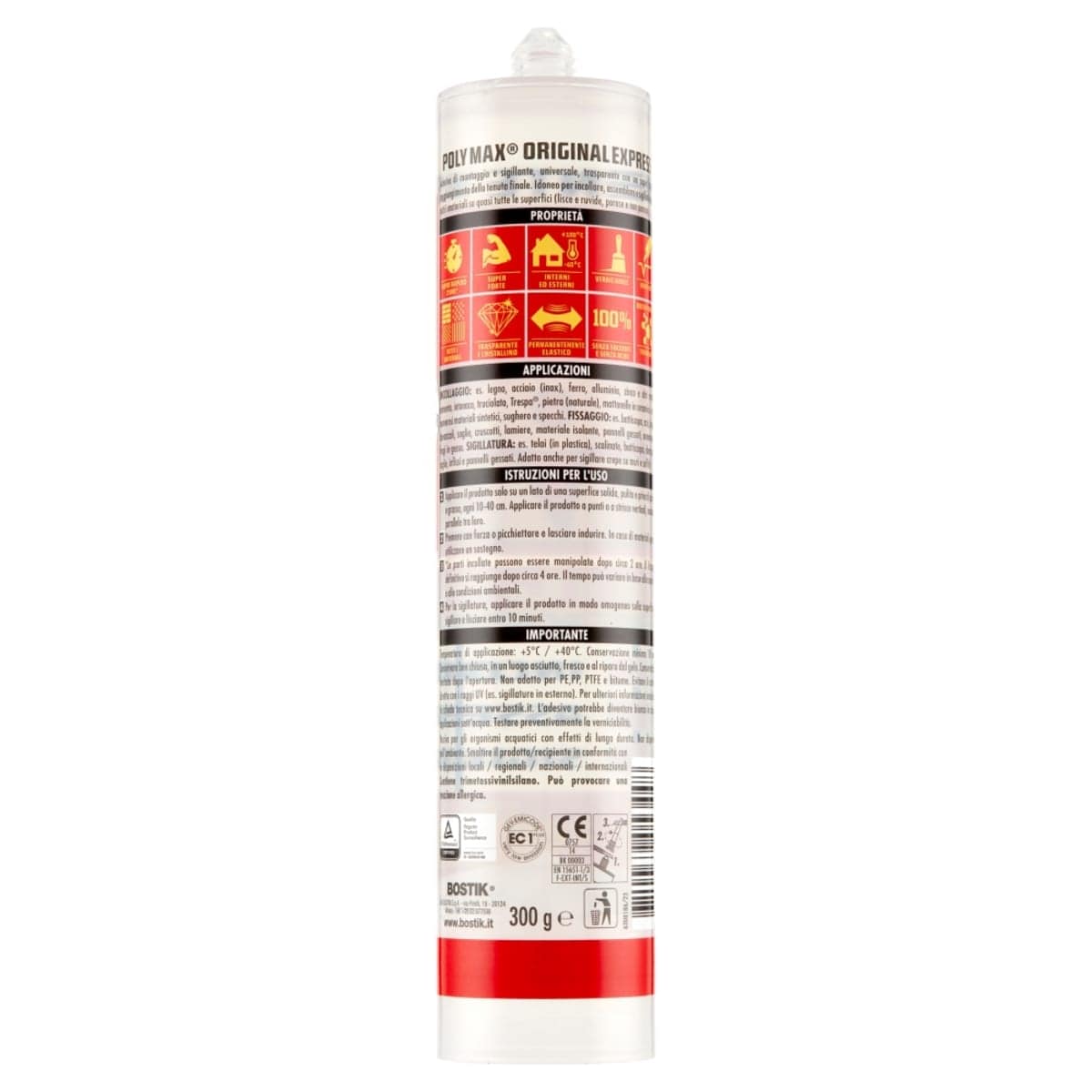 Bricocenter POLY MAX CRISTAL MOUNTING GLUE 300 G CARTRIDGE
