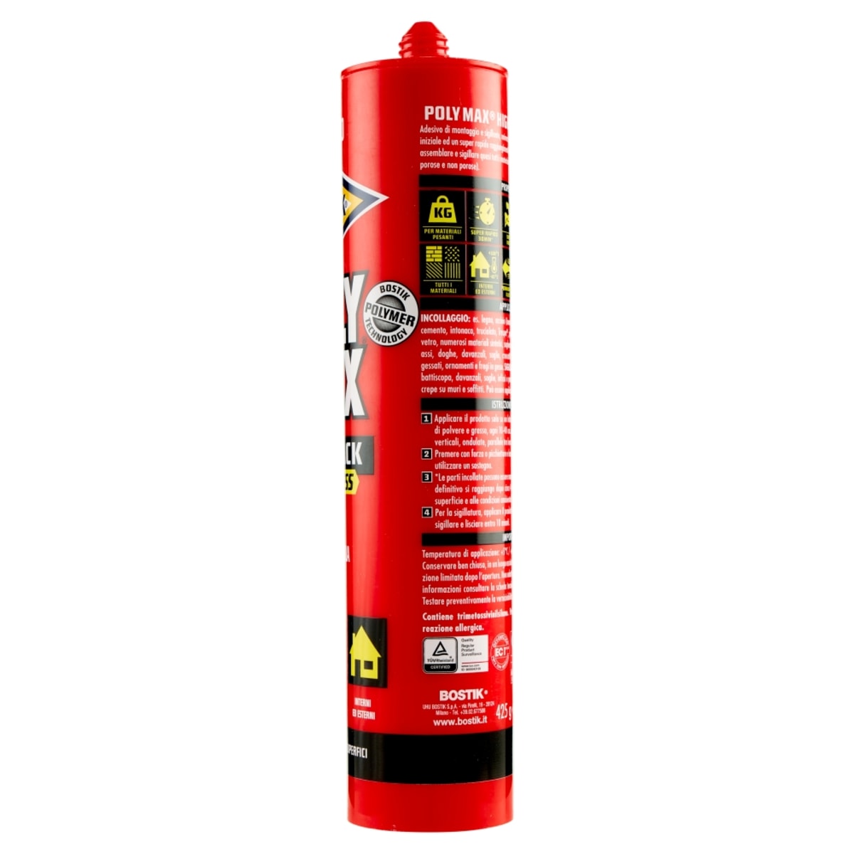 MOUNTING GLUE SEALANT ALL MATERIAL ALSO EXTERNAL POLYMAX HIGH TACK 440GR