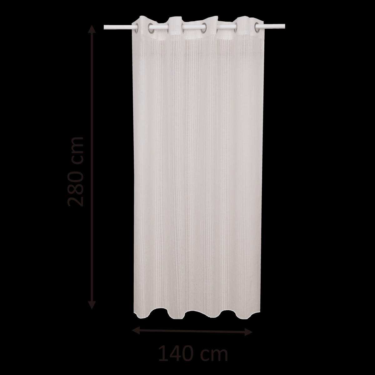 Bricocenter PRICILLIA CREAM 140X280CM CURTAIN WITH EYELETS