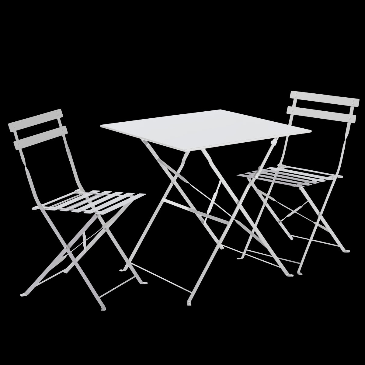 FLORA NATERIAL FOLDING CHAIR ECRU STEEL 41X47XH80