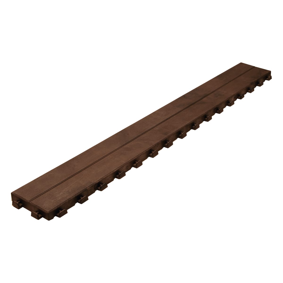 Bricocenter WOOD-EFFECT POLYPROPYLENE PLANK 15.7 X 118 X H2.5 CM BROWN