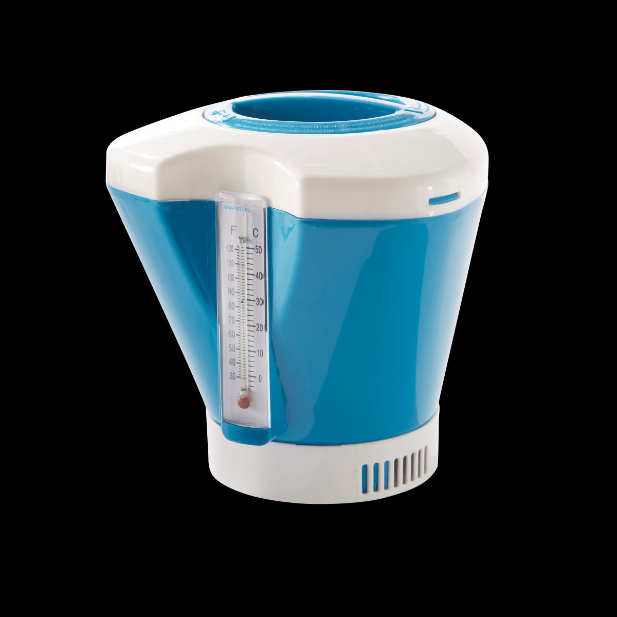 200 G CHLORINE DISPENSER WITH BUILT-IN THERMOMETER NATERIAL