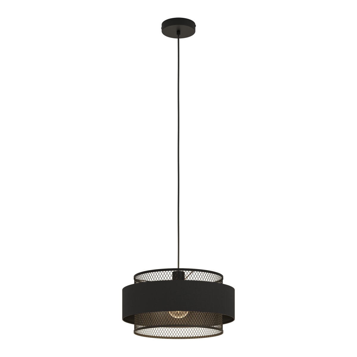 OTTOMAN CHANDELIER METAL BLACK D40 CM E27