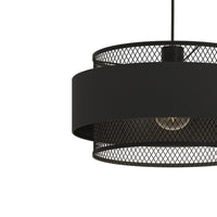 OTTOMAN CHANDELIER METAL BLACK D40 CM E27