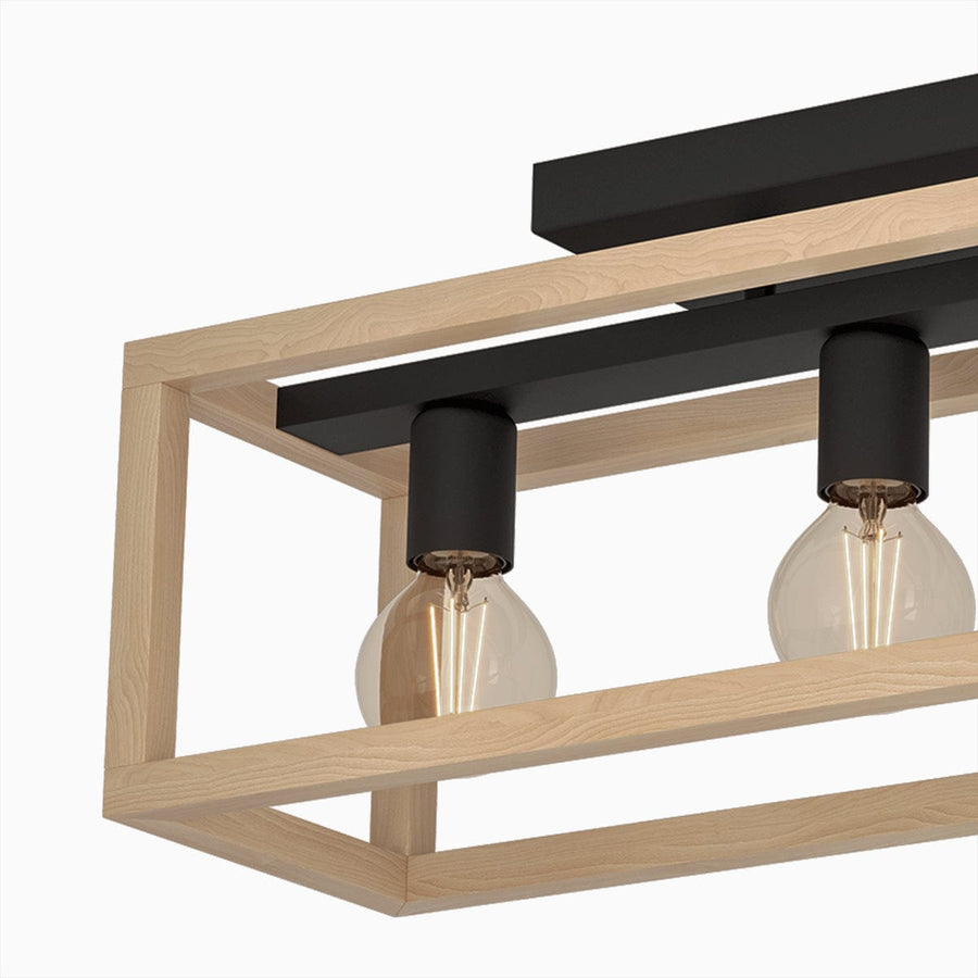 Bricocenter ELGORT CEILING LIGHT NATURAL WOOD L85 4XE27=40W